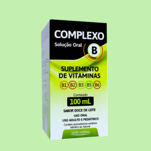 complexo solução Oral B, suplemento de vitaminas.