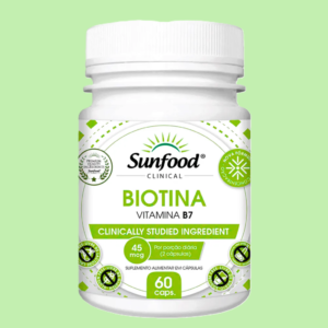 Suporte ao crescimento e fortalecimento de cabelos, unhas e manutenção da saúde da pele.